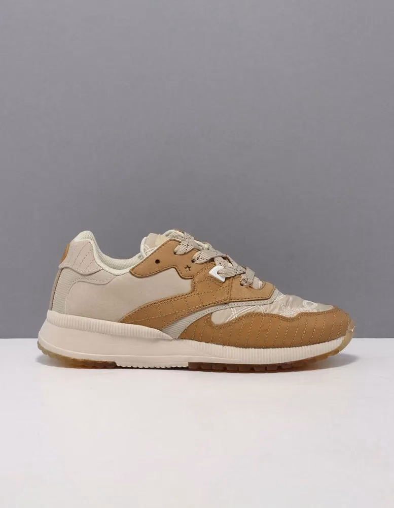Scotch & Soda Beige Nylon Low Top Sneakers