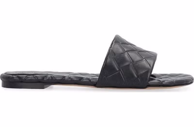 Black Lamb Leather Mules