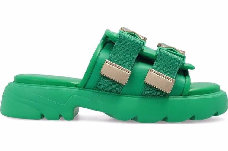 Bottega Veneta Bicolor Nylon Slides