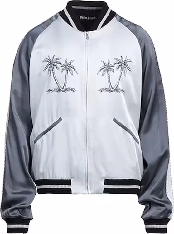 Palm Angels Gray Acetate Bomber