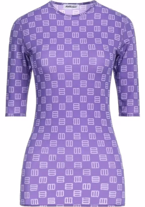 Ambush Purple Elastane T-Shirt