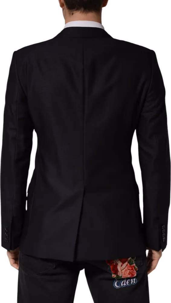 Dolce & Gabbana Blue MARTINI Single Breasted Jacket Blazer