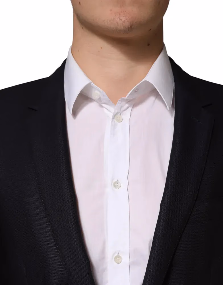 Dolce & Gabbana Blue MARTINI Single Breasted Jacket Blazer