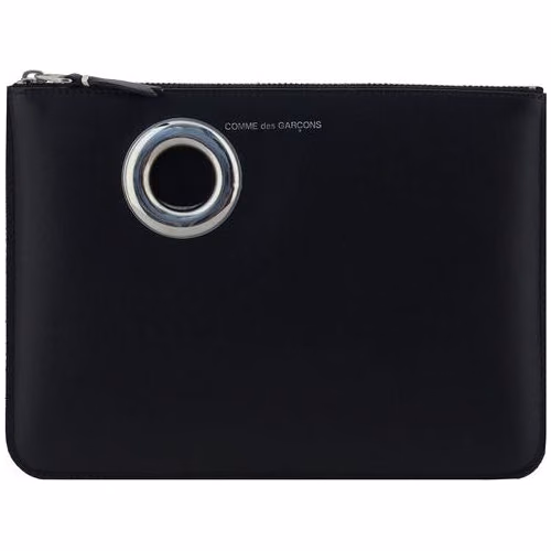 Comme Des Garçons Black Calf Leather Bos Taurus Wallet