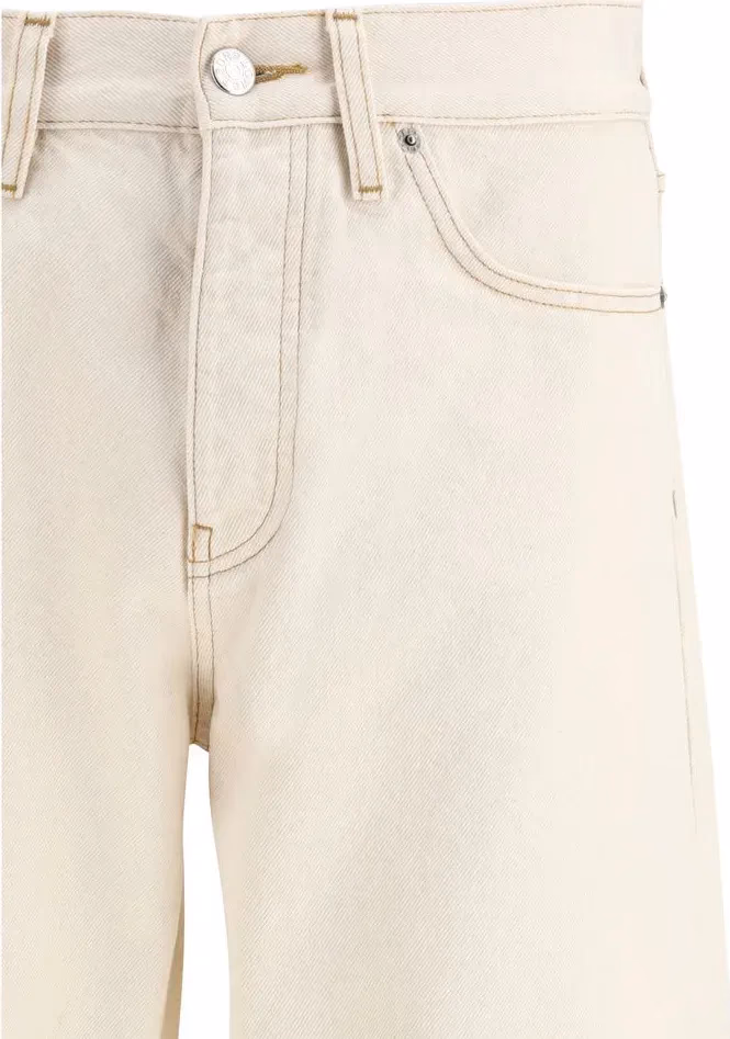 Sunflower Beige Cotton Relaxed Fit Jeans