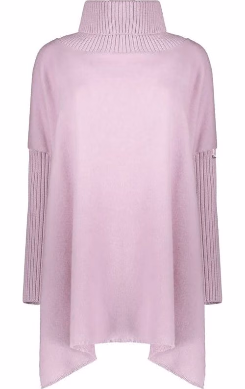 Herno Purple Virgin Wool Poncho