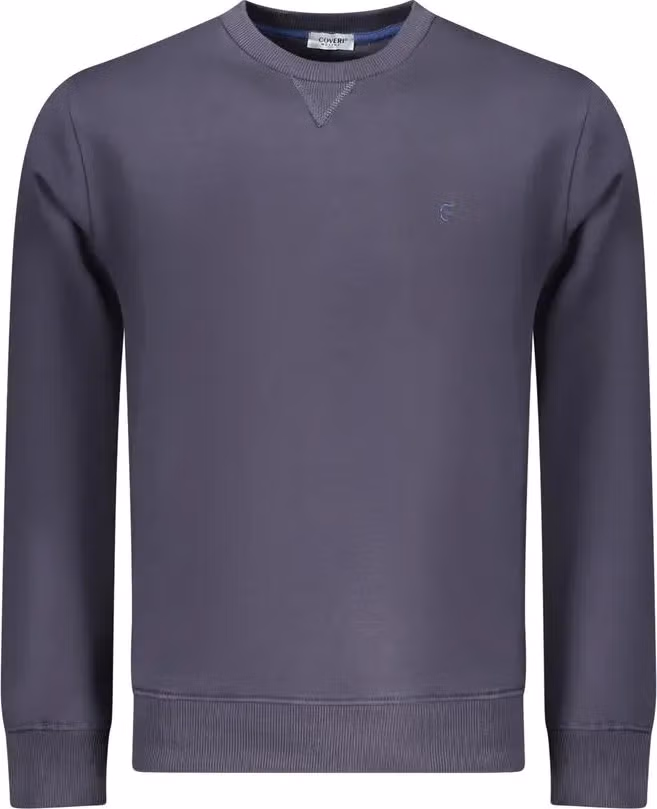 Coveri Moving Blue Cotton Men Sweatshirt