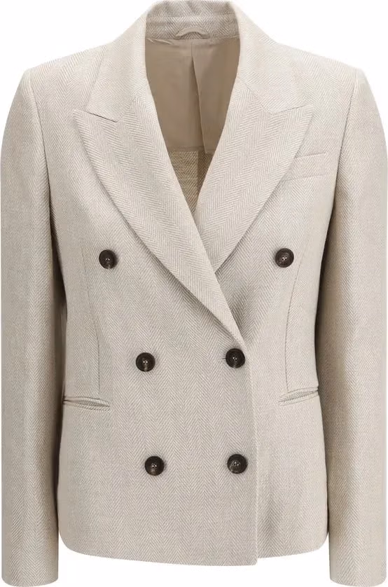 Brunello Cucinelli Beige Linen Blazer