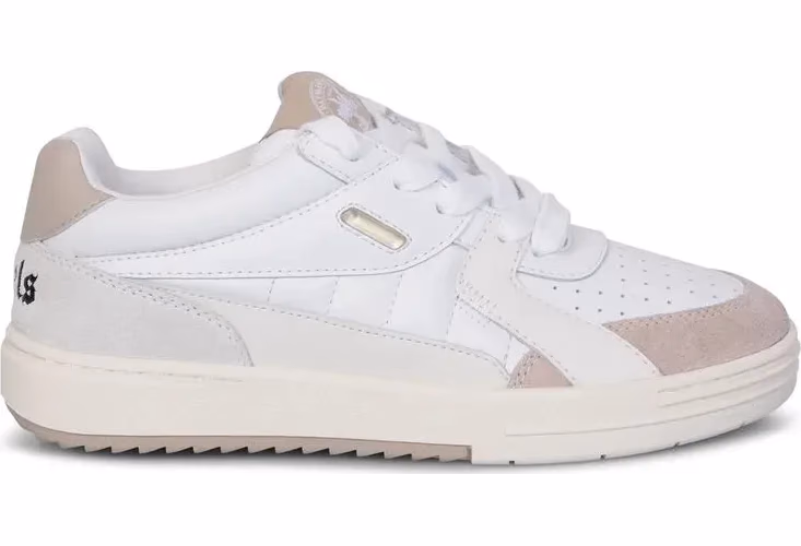 Palm Angels White Calfskin Athletic Sneakers