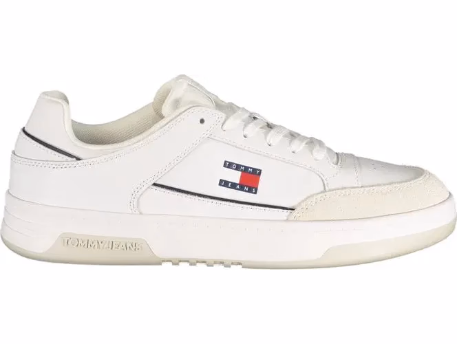Tommy Hilfiger White Polyurethane Men Sneaker