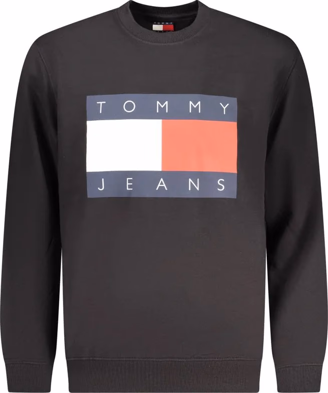 Tommy Hilfiger Black Cotton Men Sweatshirt