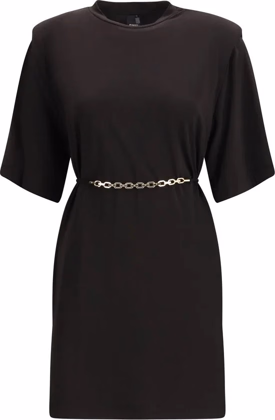 PINKO Black Acetate Casual Dress