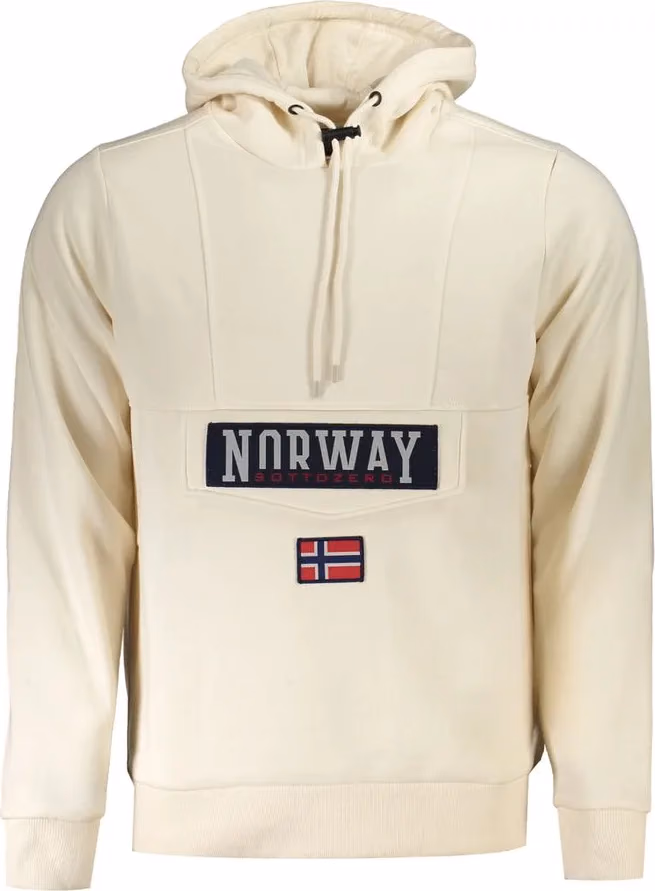 Norway 1963 Beige Cotton Men's Sweatshirt Hoodie