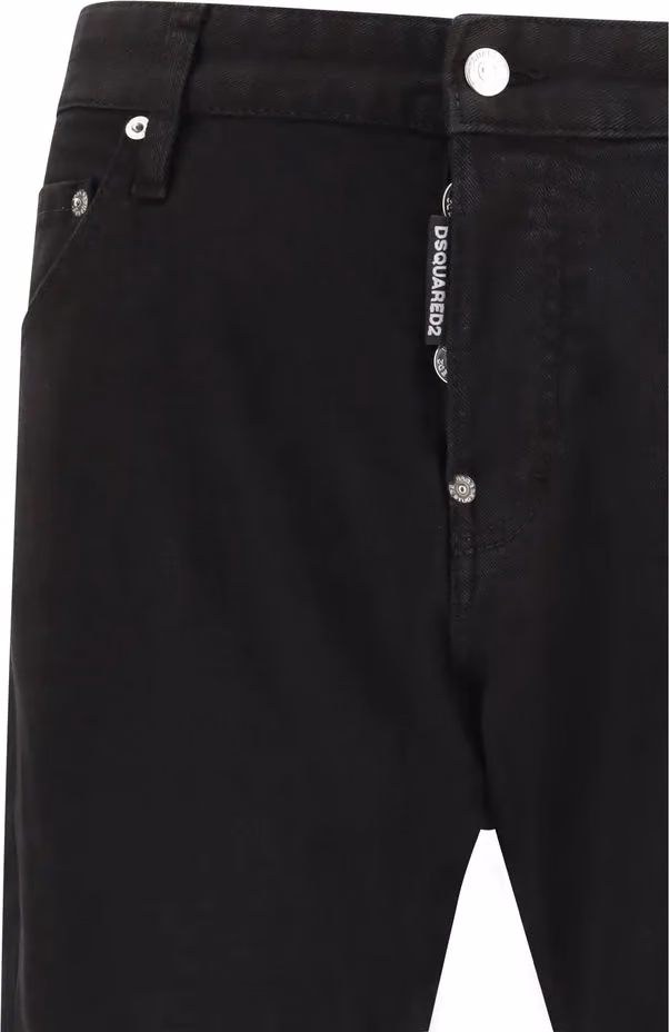 Dsquared² Black Cotton Slim Fit Jeans