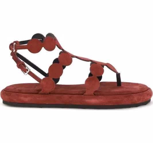 Pierre Hardy Brown Calf Leather Bos Taurus Platform Sandals