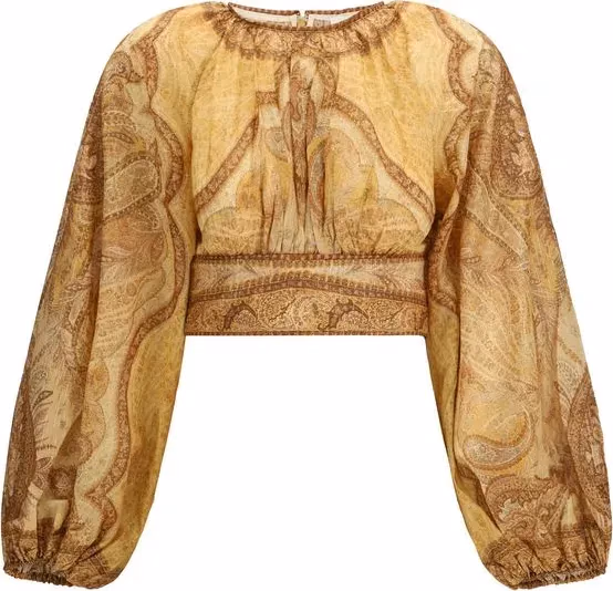 Zimmermann Bicolor Cotton Blouse