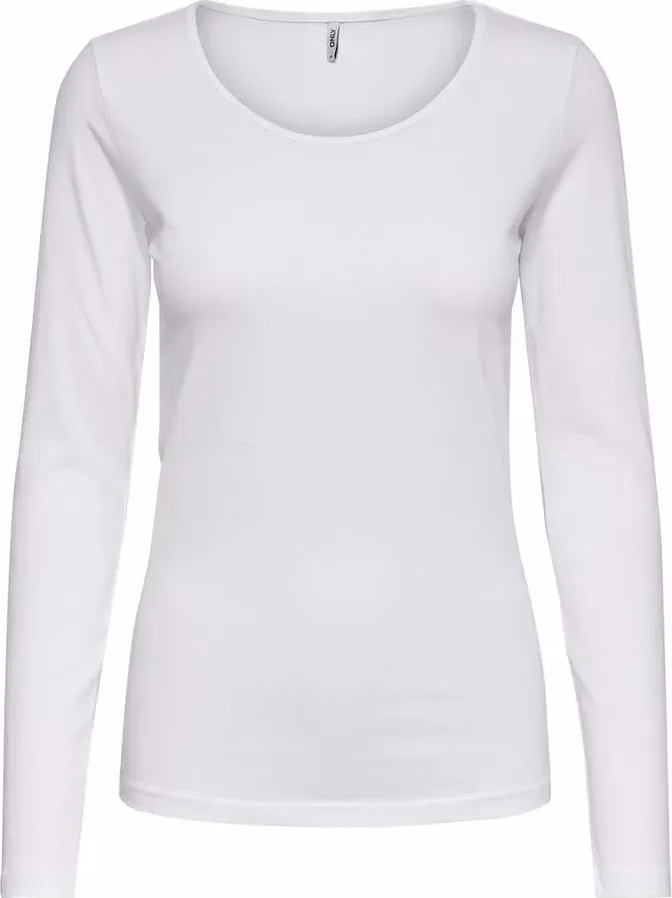 Only White Cotton Long Sleeve T-Shirt