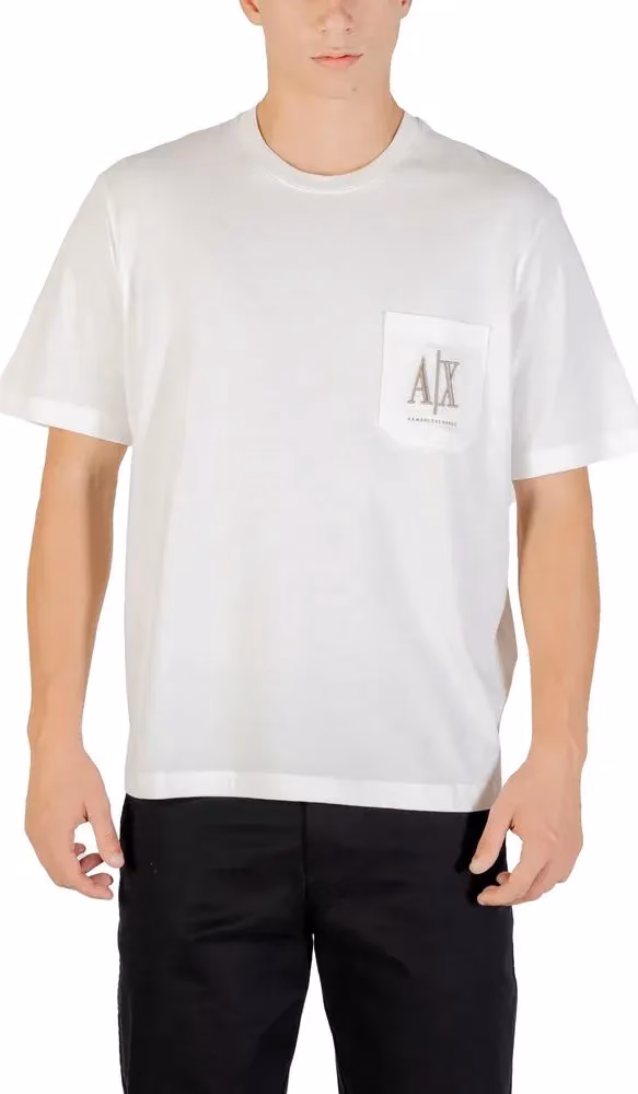 Armani Exchange Cream Cotton T-Shirt
