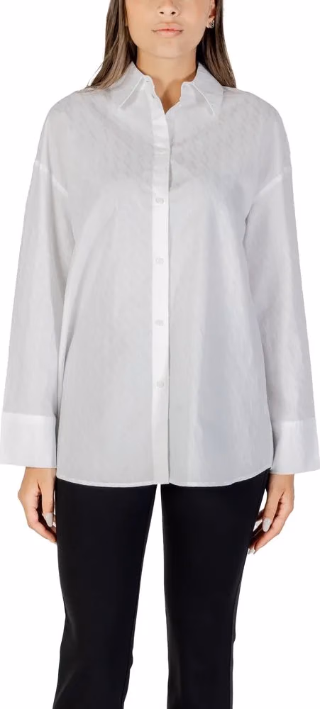 Armani Exchange White Cotton Blouse