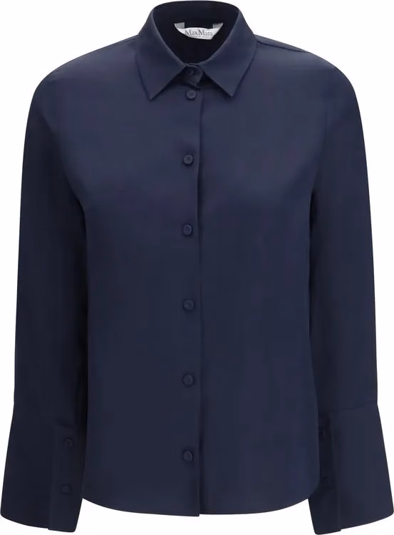 Max Mara Pure Blue Silk Shirt
