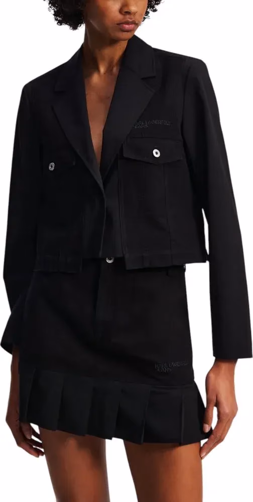 Karl Lagerfeld Black Polyester Blazer