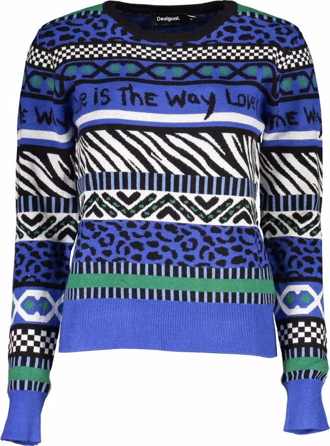 Desigual Blue Viscose Women Sweater