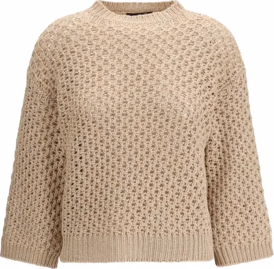 Fabiana Filippi Beige Wool Oves Aries Sweatshirt