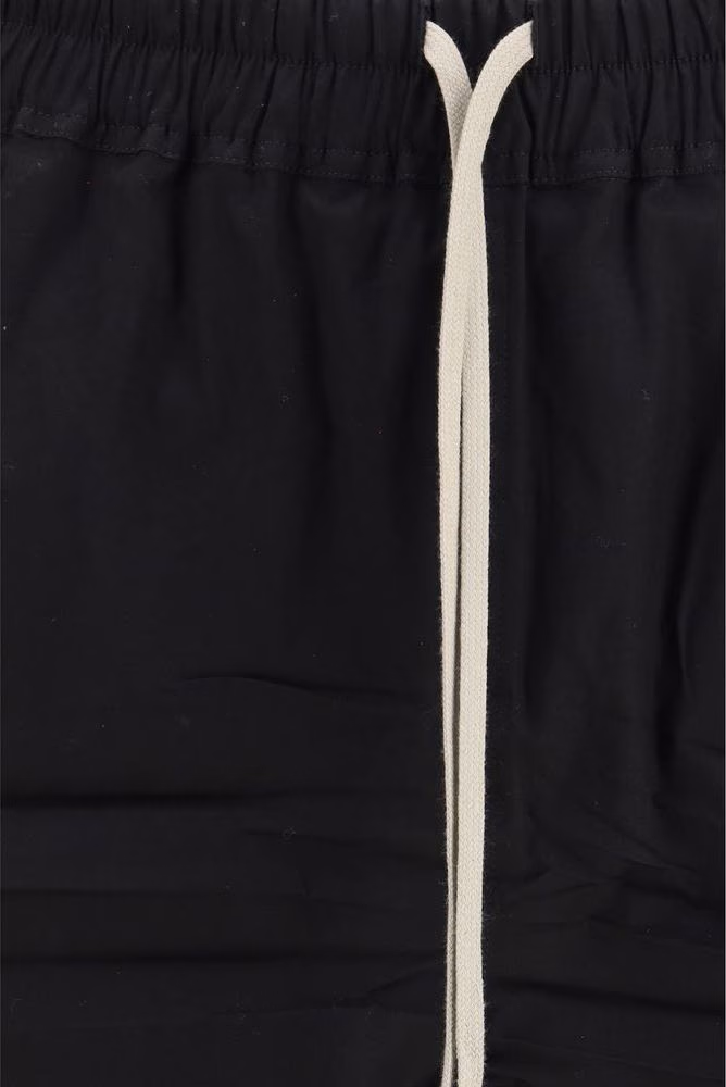Rick Owens Black Cotton Bermuda Shorts