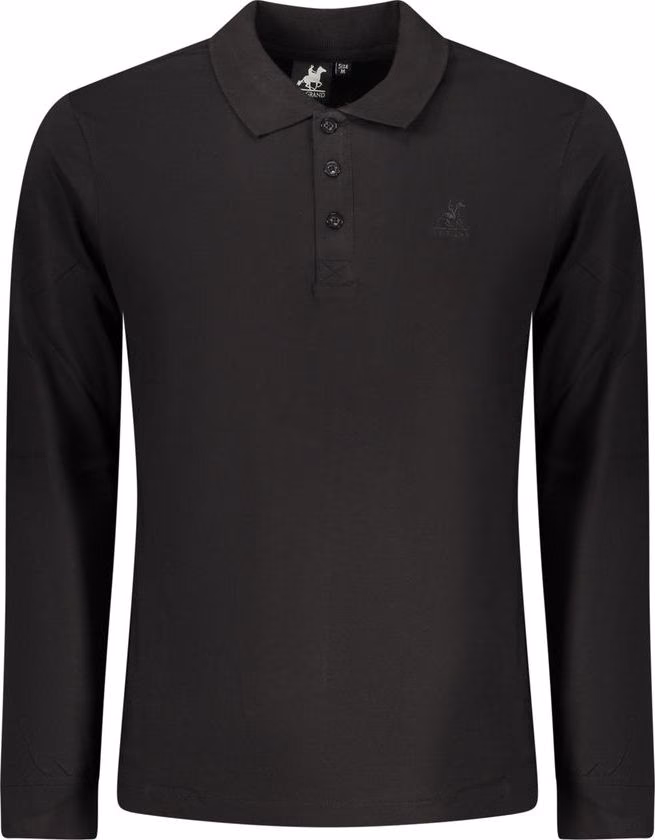 U.S. Grand Polo Black Cotton Men Polo Shirt
