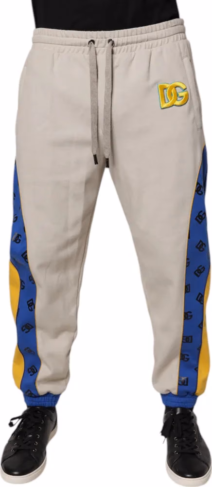 Dolce & Gabbana Multicolor Cotton DG Jogger Sweatpants Pants