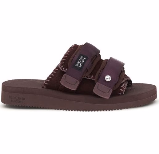 Forte_Forte Purple Polyester Strap-On Sandals
