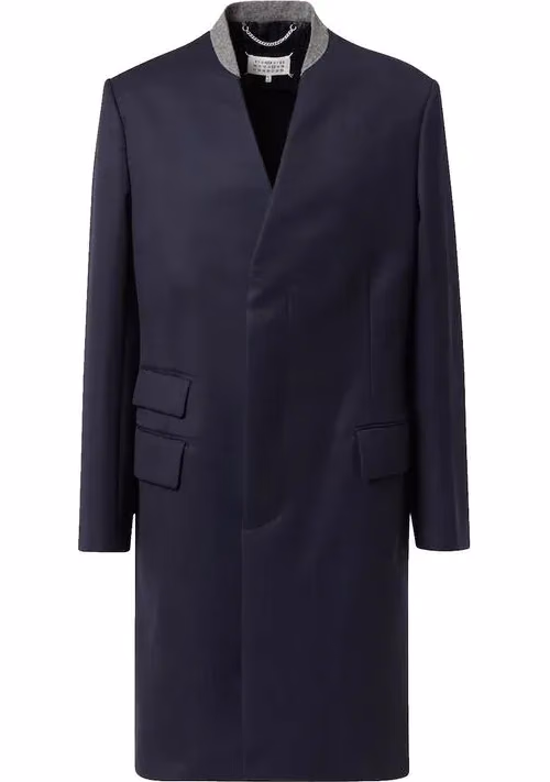 Maison Margiela Blue Wool Coat