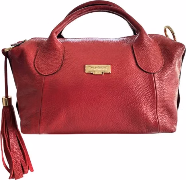 Baldinini Trend Red Leather Women Handbag