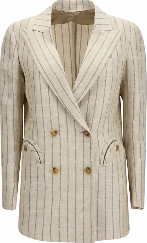Blazé Milano Beige Linen Blazer
