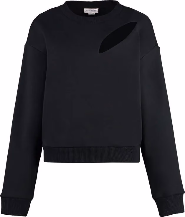 Alexander McQueen Black Cotton Sweatshirt