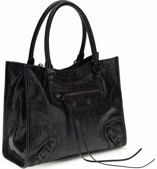 Balenciaga Black Lamb Ovis Aries Aries Shoulder Bag