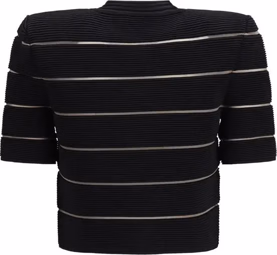 Balmain Black Viscose Cardigan