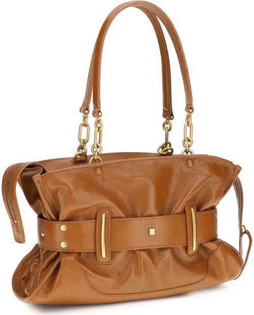 Balmain Brown Calf Leather Bos Taurus Handbag