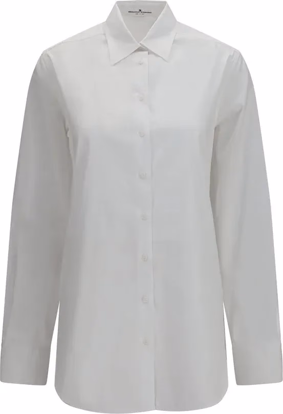 Ermanno Scervino White Cotton Dress Shirt