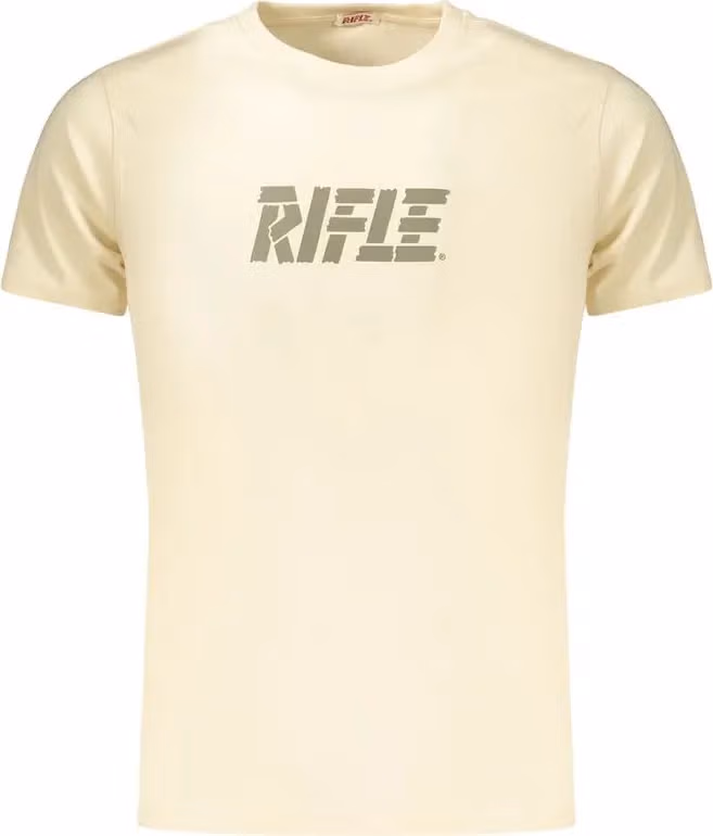 Rifle Beige Cotton Men's T-Shirt