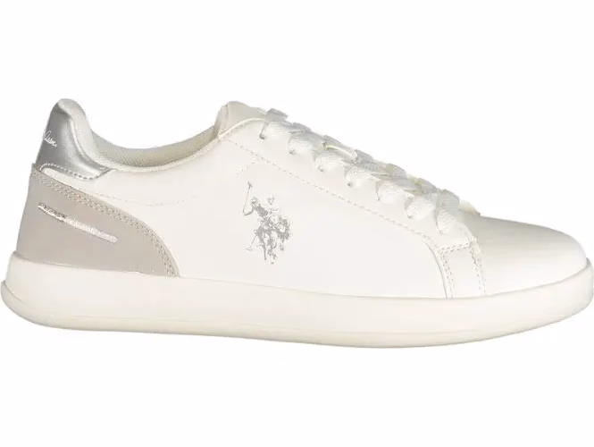 U.S. POLO ASSN. "White Polyurethane Women's Sneaker"