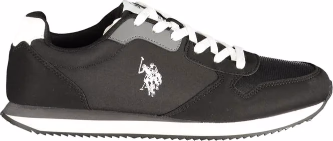 U.S. POLO ASSN. Black Polyurethane Men's Sneaker