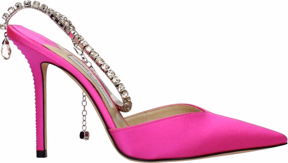 Jimmy Choo Pink Satin Stiletto Heel Sandals
