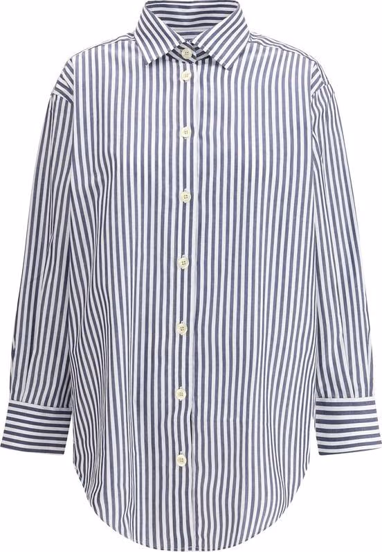 Deperlu Blue Cotton Shirt