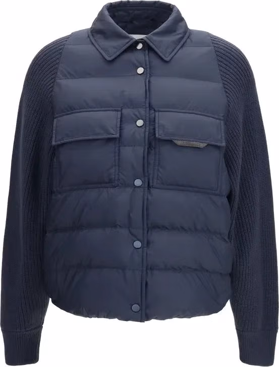 Brunello Cucinelli Blue Polyester Jacket