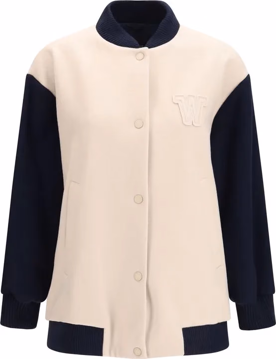 Max Mara Blue Wool Oves Aries Bomber