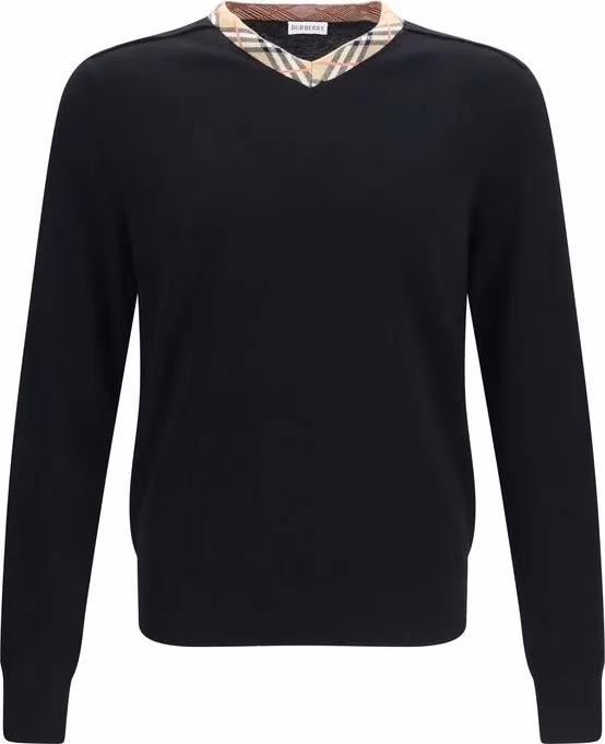 Burberry Black Wool Oves Aries Sweatshirt