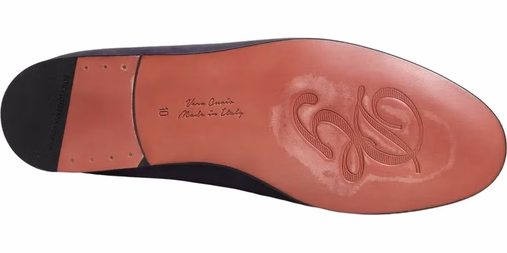 Dolce & Gabbana Violet Velvet Slip On Men Flats Loafers Shoes