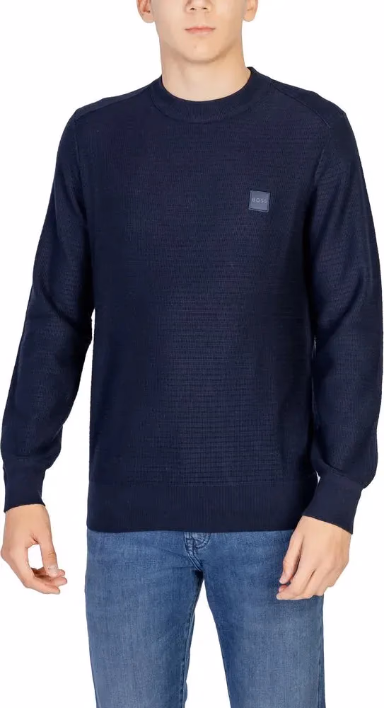 Hugo Boss Blue Cotton Sweatshirt