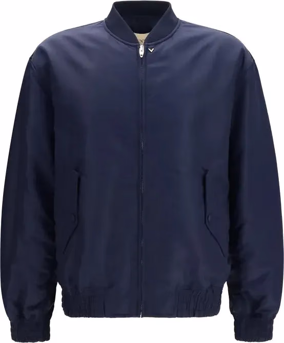 Valentino Garavani Blue Polyamide Bomber